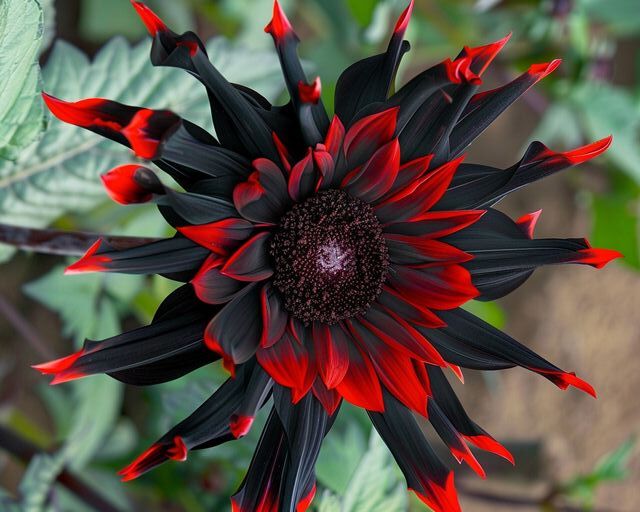 Girassol Negro e Vermelho