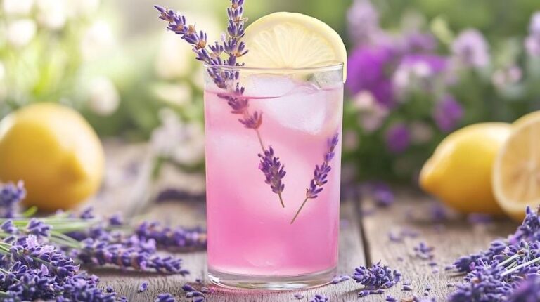 Receita Fácil de Limonada de Lavanda. Experimente esta receita e aproveite uma bebida deliciosa e relaxante!