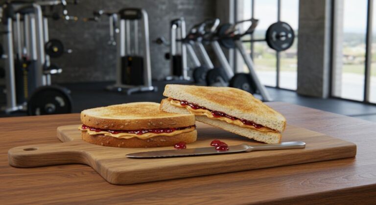 sanduíche de manteiga de amendoim e geleia são um ótimo lanche para levar. Eles são fáceis de embalar e não estragam facilmente.