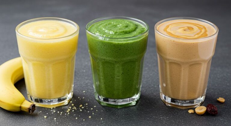 Vitamina Turbinada: 4 Ingredientes Secretos para Saúde e Sabor, banana, aveia, espinafre e pasta de amendoim