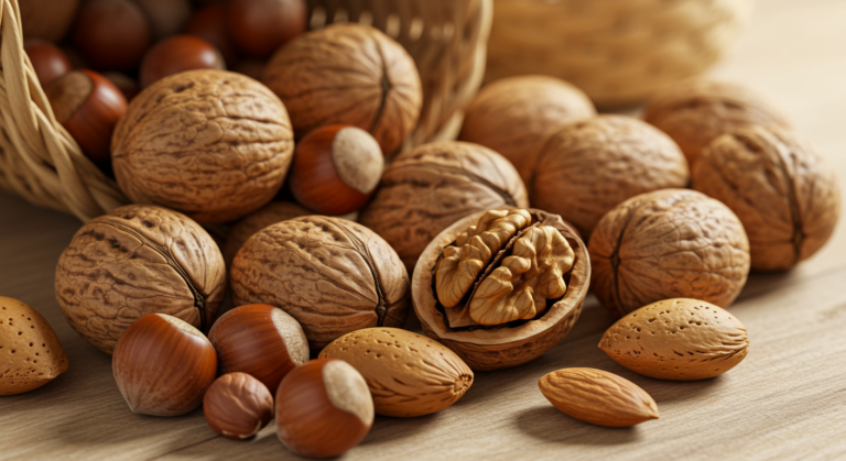 Nozes Avelãs e Amêndoas são alimentos saborosos e nutritivos que oferecem uma ampla gama de benefícios à saúde.