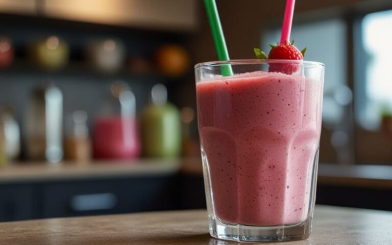 Hoje eu fiz diferente (e quase acabei com o estoque! 😅) e denominei-o de Pink Power: Beetroot Energizer Smoothie