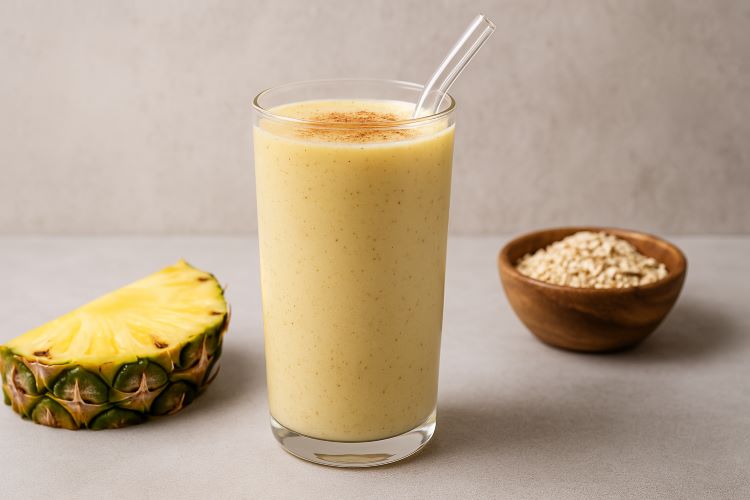 Shake Proteico com Abacaxi e Aveia para Ganho de Massa Muscular e Mais Energia. uma maneira prática e deliciosa de nutrir o corpo