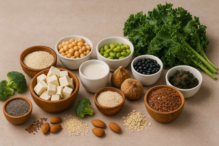 Superalimentos Vegetarianos Ricos em Cálcio. Os 15 Melhores para Ossos Fortes e Saúde Óssea. Confira a matéria em nosso site