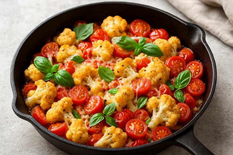 Receita Saudável, Rápida e Fácil. couve-flor de frigideira é uma receita leve, saudável e super prática para o dia a dia.