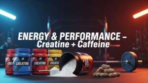ENERGIA & PERFORMANCE – Creatina + Cafeína. Muitos praticantes consideram combinar os dois para potencializar desempenho, força