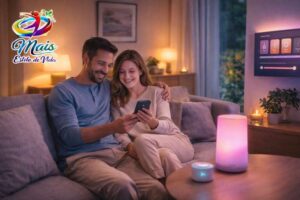 A iluminação inteligente consiste no uso de lâmpadas, luminárias e sistemas conectados que permitem controlar a intensidade