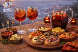 Noite Espanhola: Sangria & Tapas. Nada combina mais com encontros leves do que uma sangria fresca e tapas bem preparadas.
