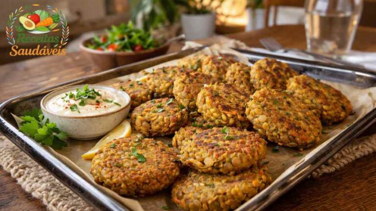 Bolinho Assado de Lentilha e Aveia