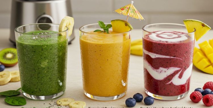 prepare-se para turbinar seu dia com estas 3 receitas de smoothies energizantes, repletas de vitaminas, minerais e sabores incríveis!
