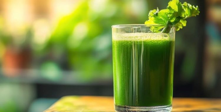 Suco verde de clorofila