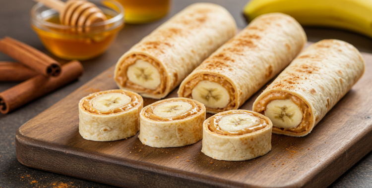 image_fx_ (5) Experimente estes enroladinhos de banana! Eles são fáceis de fazer e só precisam de alguns ingredientes simples