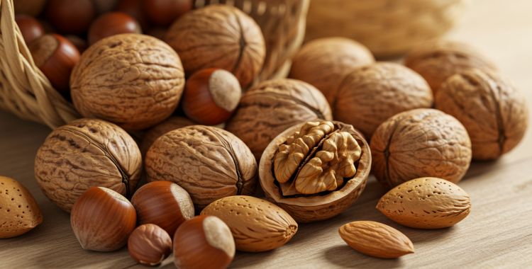 Nozes Avelãs e Amêndoas são alimentos saborosos e nutritivos que oferecem uma ampla gama de benefícios à saúde.